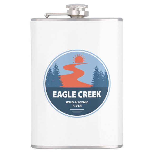 Eagle Creek Wild And Scenic River Hip Flask (Front)