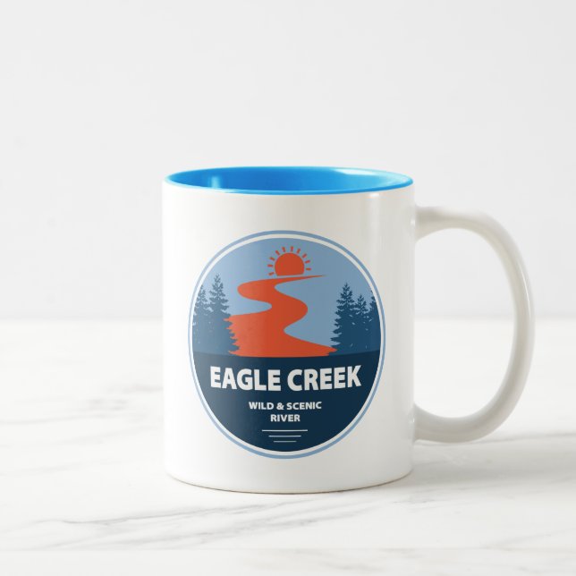 Eagle Creek Wild And Scenic River Two-Tone Coffee Mug (Right)