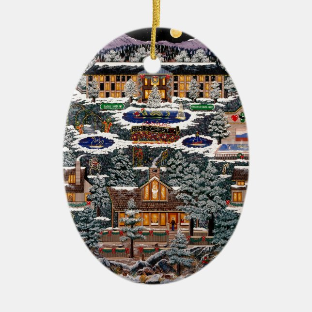 Eagle Crest Resort Ceramic Tree Decoration (Front)