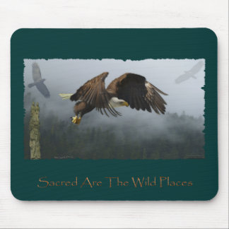 EAGLE, CROW, TOTEM POLE & MISTY FOREST Gifts Mouse Mat