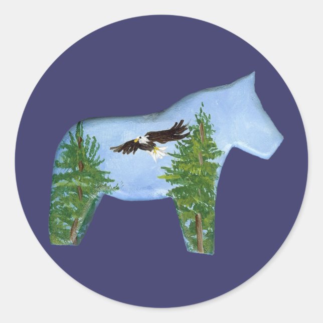 Eagle Dala Horse Sticker (Front)