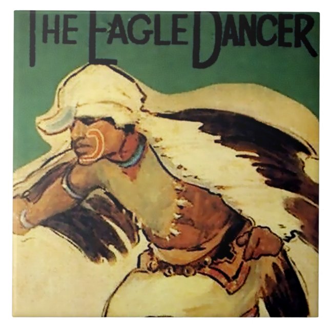 “Eagle Dancer” Western Art by Gerald Cassidy Tile (Front)