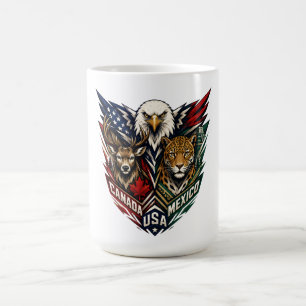 Eagle Deer Jaguar Nature Art Coffee Mug