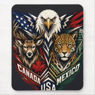 Eagle Deer Jaguar Nature Art Mouse Mat