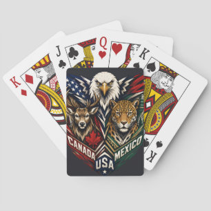 Eagle Deer Jaguar Nature Art Playing Cards