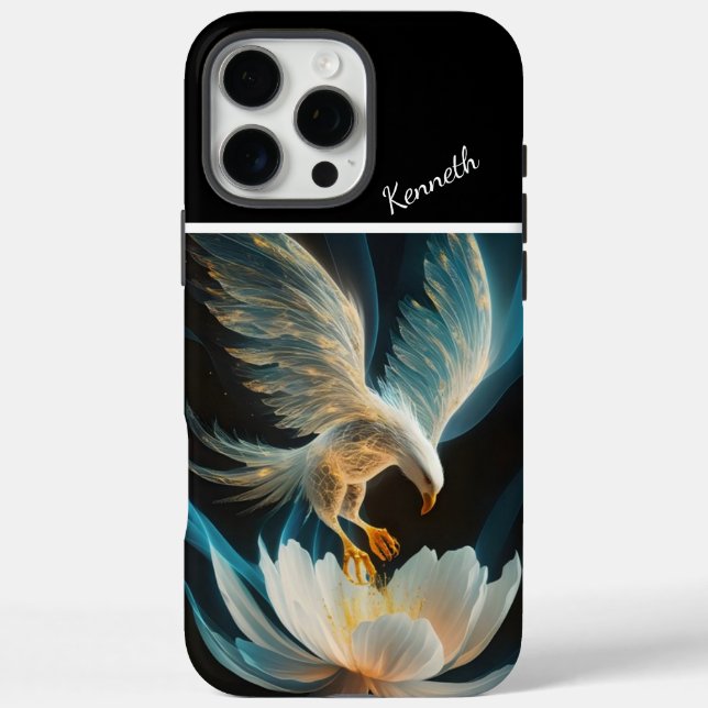 Eagle Descending on Lotus Case-Mate iPhone Case (Back)