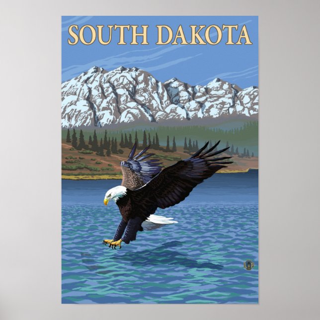 Eagle DivingSouth Dakota Poster (Front)