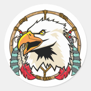 Eagle Dreamcatcher Classic Round Sticker