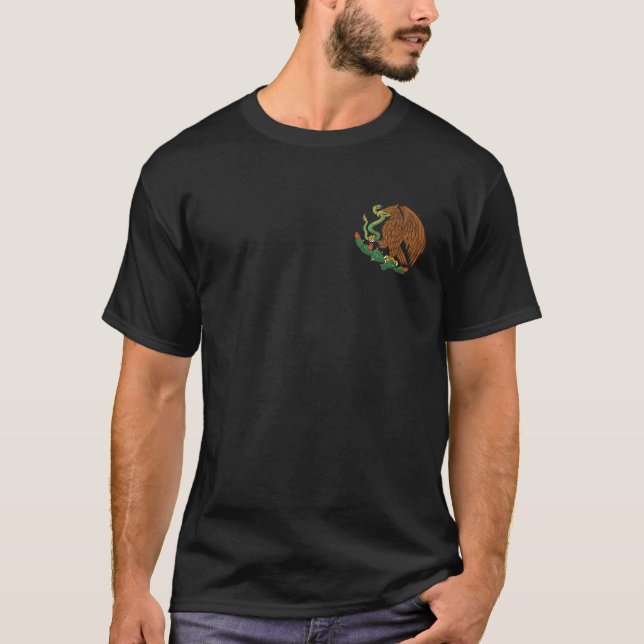 Eagle Emblem Mexico Mexican Flag Cinco De Mayo Mex T-Shirt (Front)