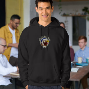 Eagle Emblem USA Flag DD 214 Alumni Black Hoodie