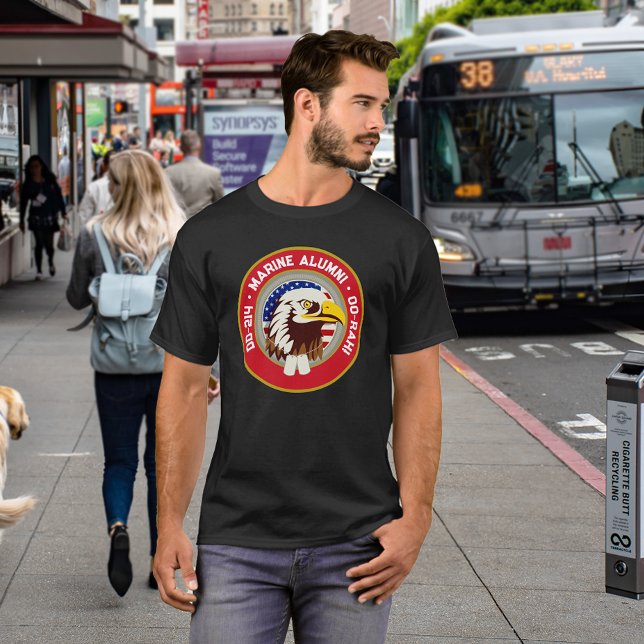 Eagle Emblem USA Flag | DD 214 Marine Alumni T-Shirt (Creator Uploaded)