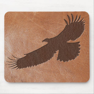 Eagle Embossed Leather Mouse Mat