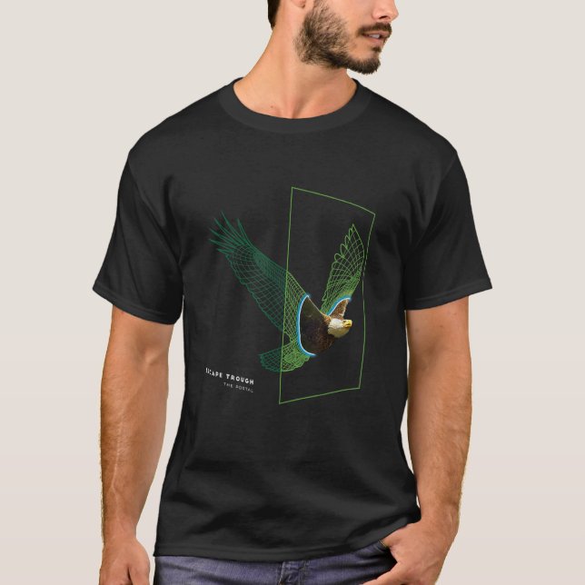 Eagle exiting digital space T-Shirt (Front)