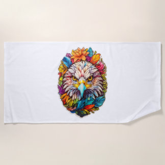 Eagle Face Beach Towel