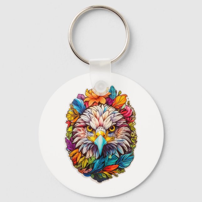 Eagle Face Key Ring (Front)