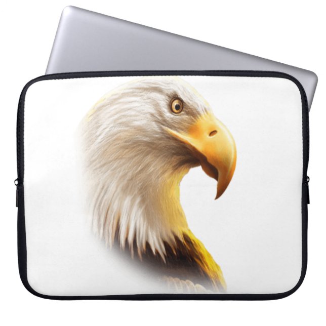 Eagle face  laptop sleeve (Front)