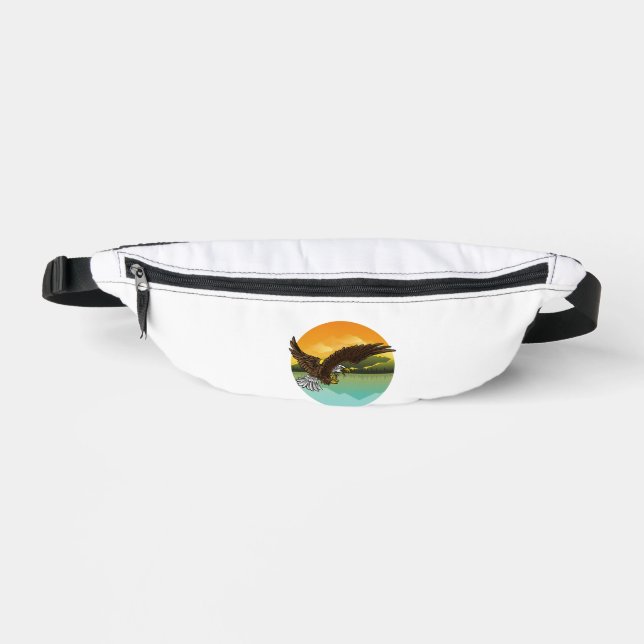 Eagle Falcon Bird Swooping Hawk Buzzard Raptor Bum Bags (Front)