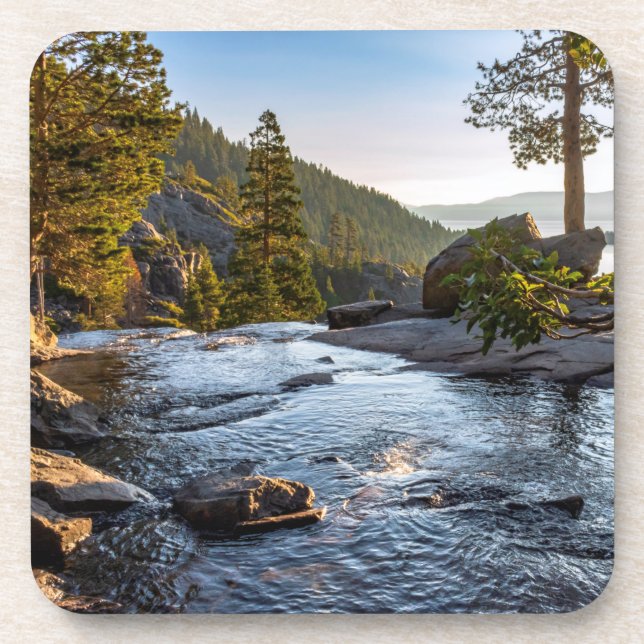 Eagle Falls Lake Tahoe Souvenir Coaster Set (Front)