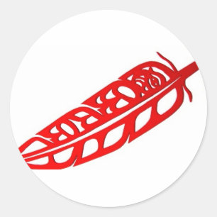 Eagle Feather Design Classic Round Sticker