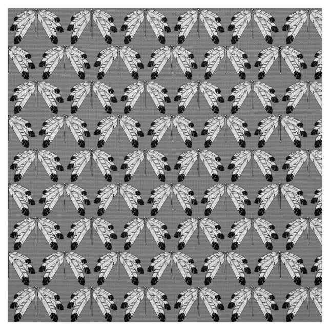 Eagle Feathers Fabric Native Art Feathers Fabric (Swatch)