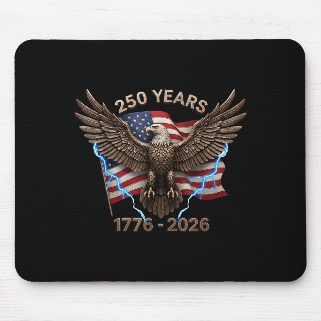Eagle Flag 250 Years 1776-2026 250th Birthday  Mouse Mat (Front)