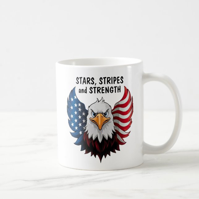 Eagle Flag American USA  Coffee Mug (Right)