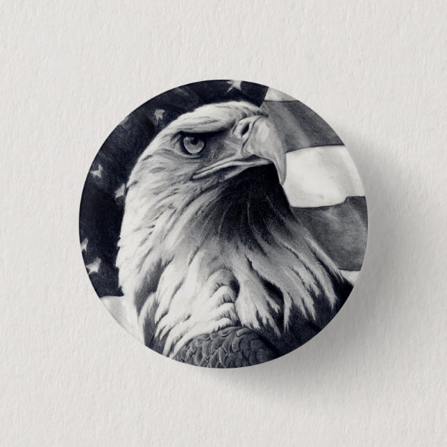 Eagle & Flag Button (Front)