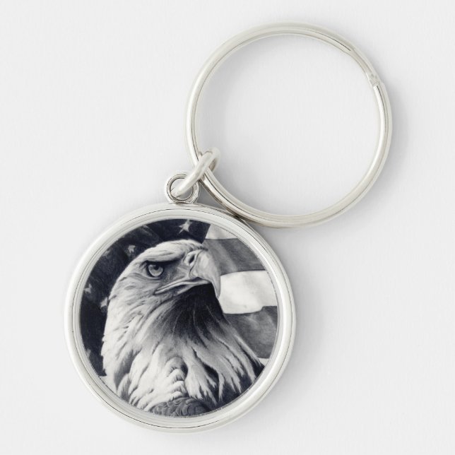 Eagle & Flag Keychain (Front)
