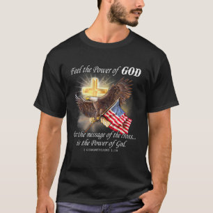 Eagle Flag Usa Christian Patriot One Nation Under T-Shirt