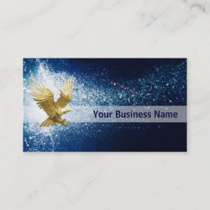 Eagle Flying at night business card