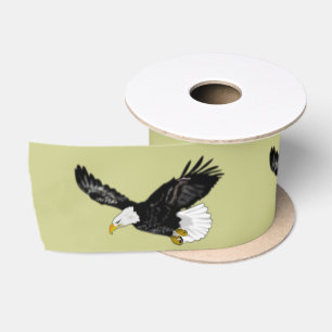 Eagle Flying - Choose / add your color Satin Ribbon