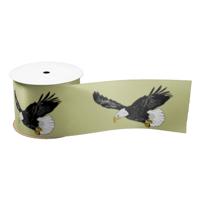 Eagle Flying - Choose / add your color Satin Ribbon (Spool)
