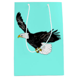 Eagle Flying - Choose/ add your colours  Medium Gift Bag