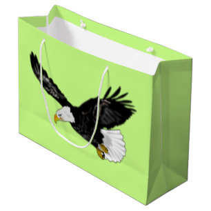 Eagle Flying - Choose/ add your colours / text Large Gift Bag