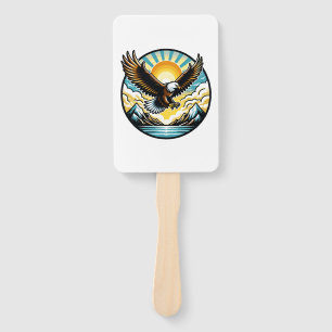 eagle flying hand fan