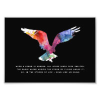 Eagle Flying Inspirational Motivational Quote Art