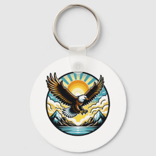 eagle flying key ring