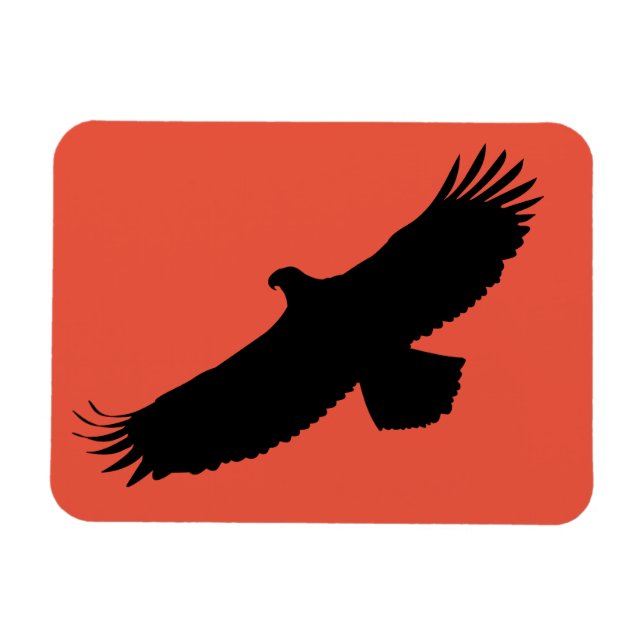 Eagle Flying Magnet - Your Colour - Text (Horizontal)