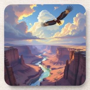 Eagle Flying over a Canyon Coaster