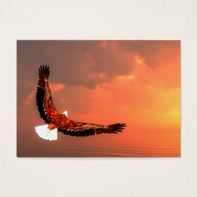 Eagle flying to the sun - 3D render (Front)