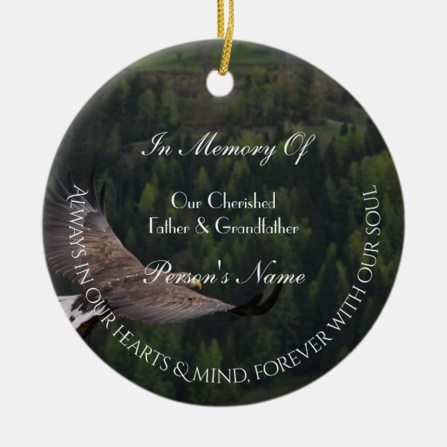 Eagle Flying Tribute Ornament by HAMbyWG (Front)