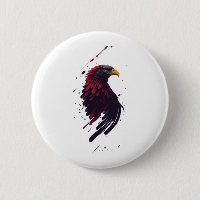 eagle for freedom 6 cm round badge (Front)
