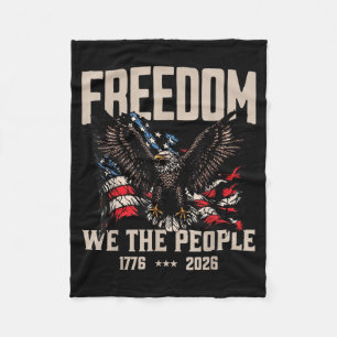 Eagle Freedom 1776 2026 Vintage American Flag We Fleece Blanket
