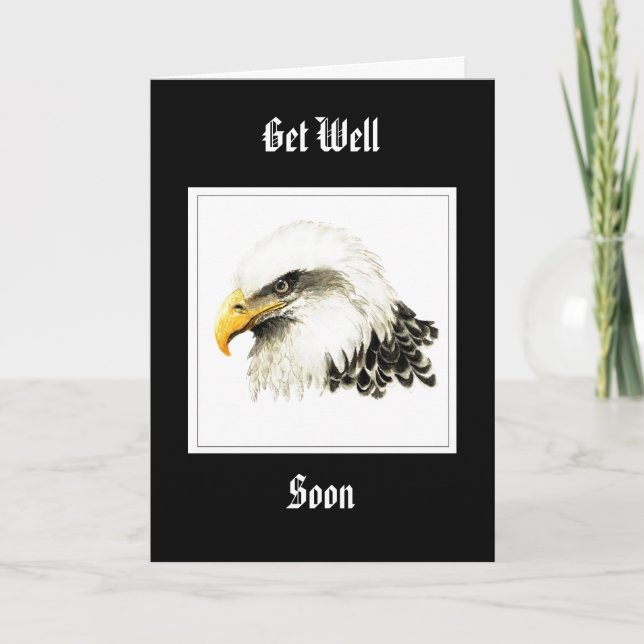 Eagle - Get Well Soon,  Funny Military Card (Front)