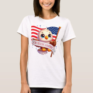 Eagle God Bless America USA Flag Patriotic 🦅🇺🇸  T-Shirt