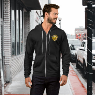 Eagle Gold Emblem USA Flag DD 214 Alumni Black Hoodie