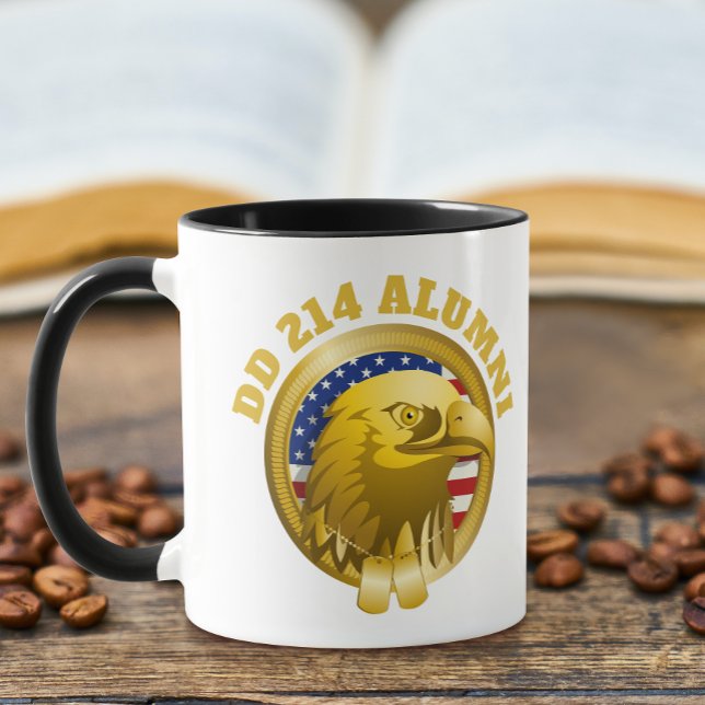 Eagle Gold Emblem USA Flag | DD 214 Alumni Mug (Creator Uploaded)