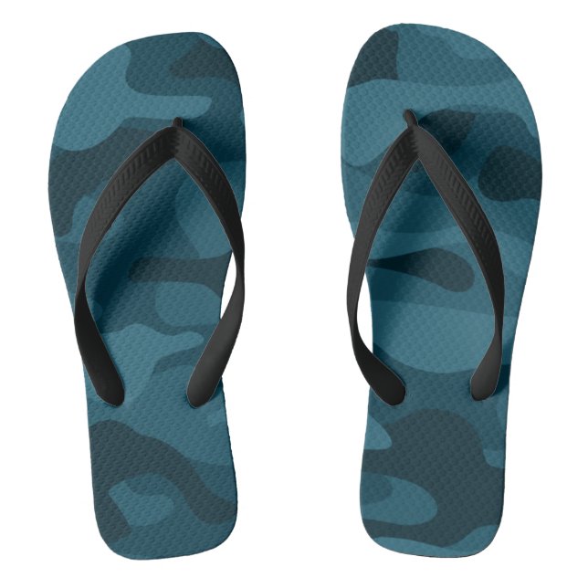 Eagle Green Monocolor Camo Flip Flops (Footbed)