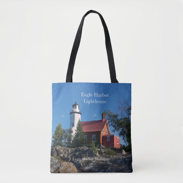 Eagle Harbour Lighthouse all over tote bag (Front)