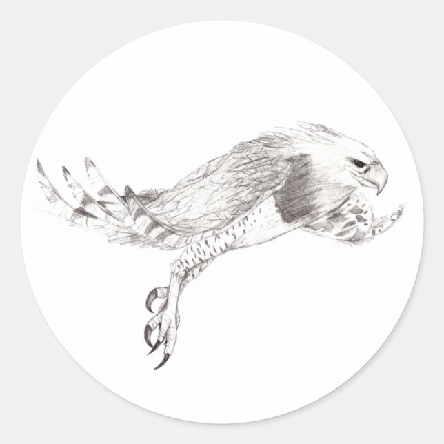 Eagle Harpy Classic Round Sticker (Front)